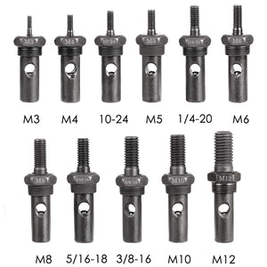 WETOLS 11Pcs Rivet Nut Tool Replacement Mandrels of WE882/WE889, Rivet Nut Tool Accessories Set M3 M4 M5 M6 M8 M10 M12, 10-24, 1