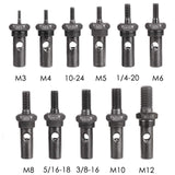 WETOLS 11Pcs Rivet Nut Tool Replacement Mandrels of WE882/WE889, Rivet Nut Tool Accessories Set M3 M4 M5 M6 M8 M10 M12, 10-24, 1