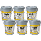 GOJO Hand and Surface Scrubbing Towels, Fresh Citrus Scent, 72 Count Canister (Pack of 6) - 6396-06