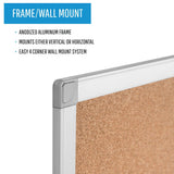 Ayda Cork Bulletin Board, 24 X 36, Aluminum Frame