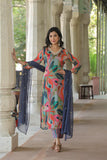 Gosriki Women'S Cotton Blend Straight Printed Kurta With Pant & Dupatta (Sukuna Multi-Gs_S_Multi_Small) Multicolour,Multicolour,,B0CQPHQQVZ