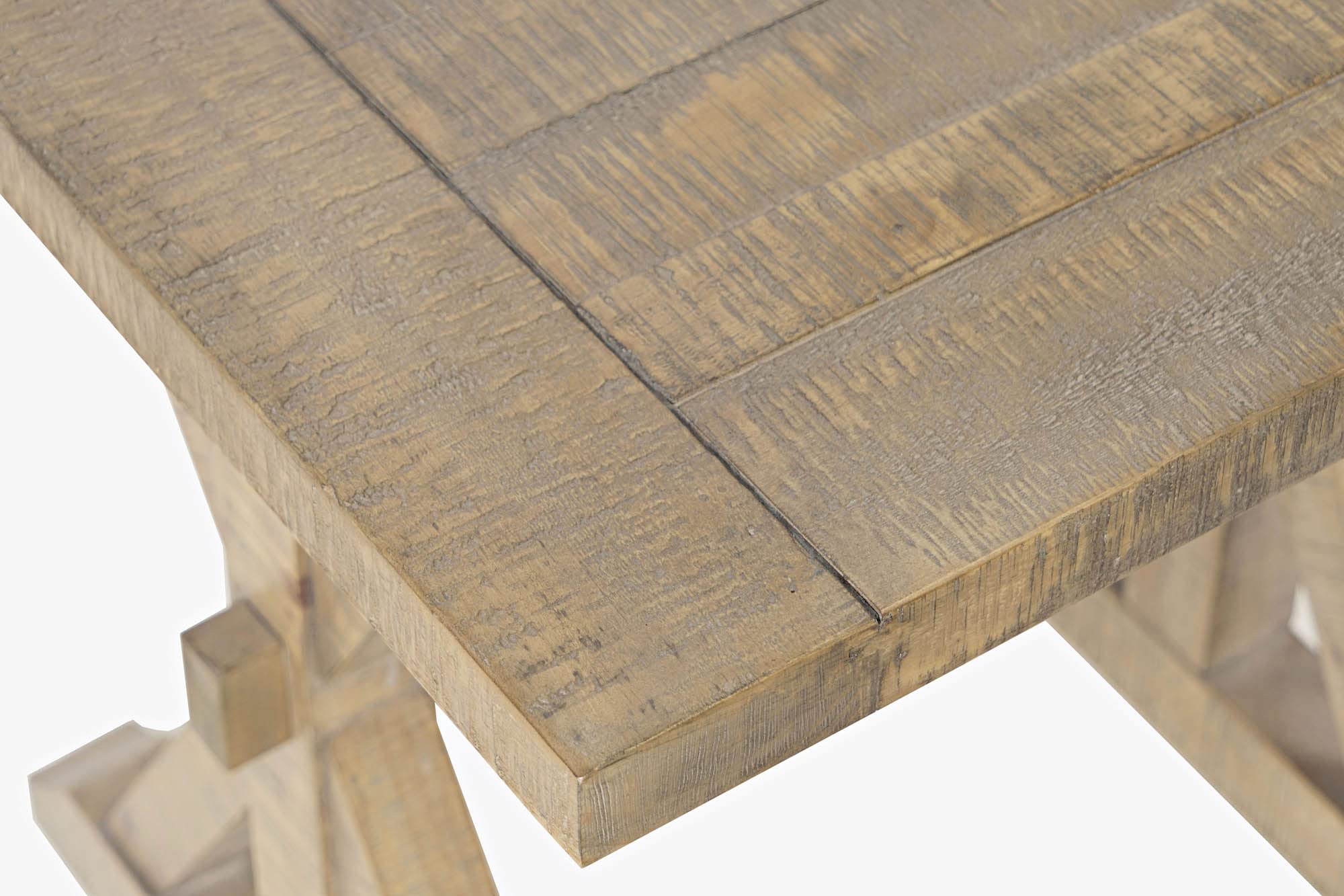Jofran Carlyle Crossing Rustic Distressed Solid Wood End Table