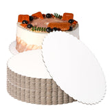 [20 Pack] Cake Boards 12 Inch White Cake Pan Disposable Cake Rounds Base Cardboard Circles for Pizza Base Stand for Desserts and