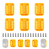 GIPFTYAG 6 Pack Battery Holder for Dewalt 20V Battery Mounts Dock Holder Fit for DCB200 DCB201 DCB202 DCB203 DCB204(w/24 Screws,