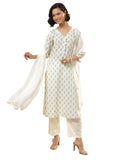 Libas Women'S Pure Cotton Kurta Sets (99308_Off White_M)