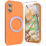 SURPHY Case for iPhone 17 Case with Screen Protector (6.3 inch 2025), Compatible with MagSafe, Liquid Silicone 17 Phone Cases Wh