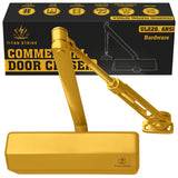 TITAN STRIKE Heavy Duty Automatic Door Closer with Hold Open, Commercial Indoor/Outdoor Adjustable Door Closure, ANSI Grade 1, U