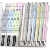 Four Candies Pastel Mechanical Pencil Set,6PCS Cute Mechanical Pencils with 432PCS 0.5 & 0.7 mm HB/2B Leads, 3PCS Erasers, 9PCS 