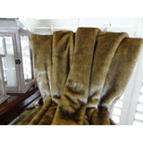 Plutus Brands Wild Mink Fur Handmade Throw Pillow, 102 X 116 Queen, Light Brown