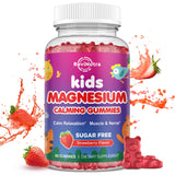 Magnesium Gummies for Kids - Magnesium Glycinate, L-Threonate Gummies with L-Theanine, Chamomile, Licorice, Vitamin B6, D for Ki
