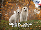 2025 2026 Great Pyrenese Calendar - Dog Breed Monthly Wall Calendar - 12 x 18 Open - Thick No-Bleed Paper - Giftable - Academic 