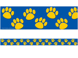 Teacher Created Resources Blue with Gold Paw Prints Border Trim (4643)