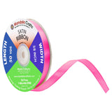 Mandala Crafts Pink Satin Ribbon for Crafts - 50 Yds 3/8 Inch Pink Ribbons for Gift Wrapping - Fabric Ribbons for Flower Bouquet