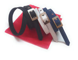 Generic Xxxl Oversize Plus Sizeladies Formal Casual Denim Material Jeans Belt 3Pcs Black White Nevyblue