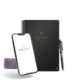 Rocketbook Reusable Everyday Planner Daily, Weekly, Monthly Planner with Pilot Fixion Pen and Microfiber Cloth Included Blac