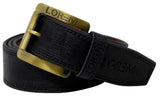 Lorem Men Casual Black Artificial Leather Belt For MenBlFz01