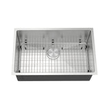 ZUHNE Modena Undermount Kitchen Sink, 16-Gauge Stainless Steel (28-Inch Single Bowl)