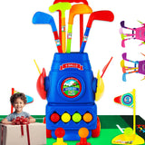 Toyvelt Toddler Golf Set - Kids Golf Clubs With 6 Balls, 4 Golf Sticks, 2 Practice Holes And A Putting Mat - Promotes Physical &
