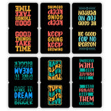 woopme Set of 6 Good Things Take Time Magnetic Bookmark for Book Lovers Readers Students Gift Magnetic Page Clips Folding
