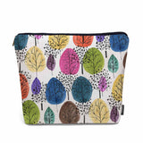 Kalygon Autumn Tree Makeup Organizer Bag Cosmetic Bag For Men Women, Watercolor Jungle Rainbow Tree Forest Travel Toiletry Bag F