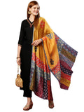 Gosriki Women'S Cotton Blend Embroidered Straight Kurta With Pant & Dupatta (Fronx Black-Jl-Gs_M_Black_Medium),Black,,B0D7416JQ8