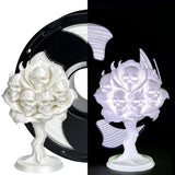 1.75mm PLA Filament Pearl Silk White Glow in The Dark with Smooth Surface, Best with UV Lamps Bright Luminous White 3D Printer F