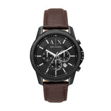Armani Exchange Analog Black Dial Leather Men'S Watch-Ax1732