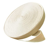 Abbaoww 50 Yards Cotton Twill Tape Ribbon 1 Inch, Soft Natural Webbing Tape Herringbone Tape for Sewing DIY Craft, Beige