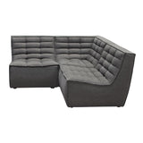 Diamond Sofa 3 Pc Corner Sectional in Gray