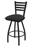 XL 410 Jackie 36 Swivel Extra Tall Bar Stool with Black Wrinkle Finish and Canter Iron Seat
