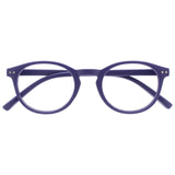 OPULIZE Zen Reading Glasses Cool Round Frame Spring Hinges Scratch Resistant Smooth Matte Purple Mens Womens R24-5 +2.50