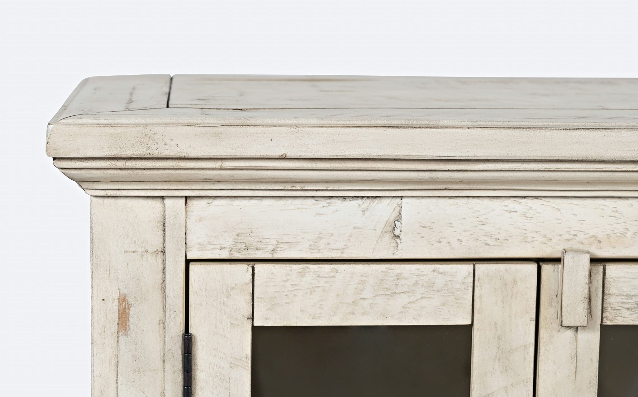 Jofran Inc. Rustic Shores Coastal Distressed Acacia Credenza Cabinet With Storage