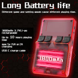 RegiisJoy R40S PRO Handheld Game Console 3.5 inch IPS Screen 15000+ Games Mini Retro Console 3800mAh Portable Pocket Arcade 45 simulators 256G TF Card Transparent Red