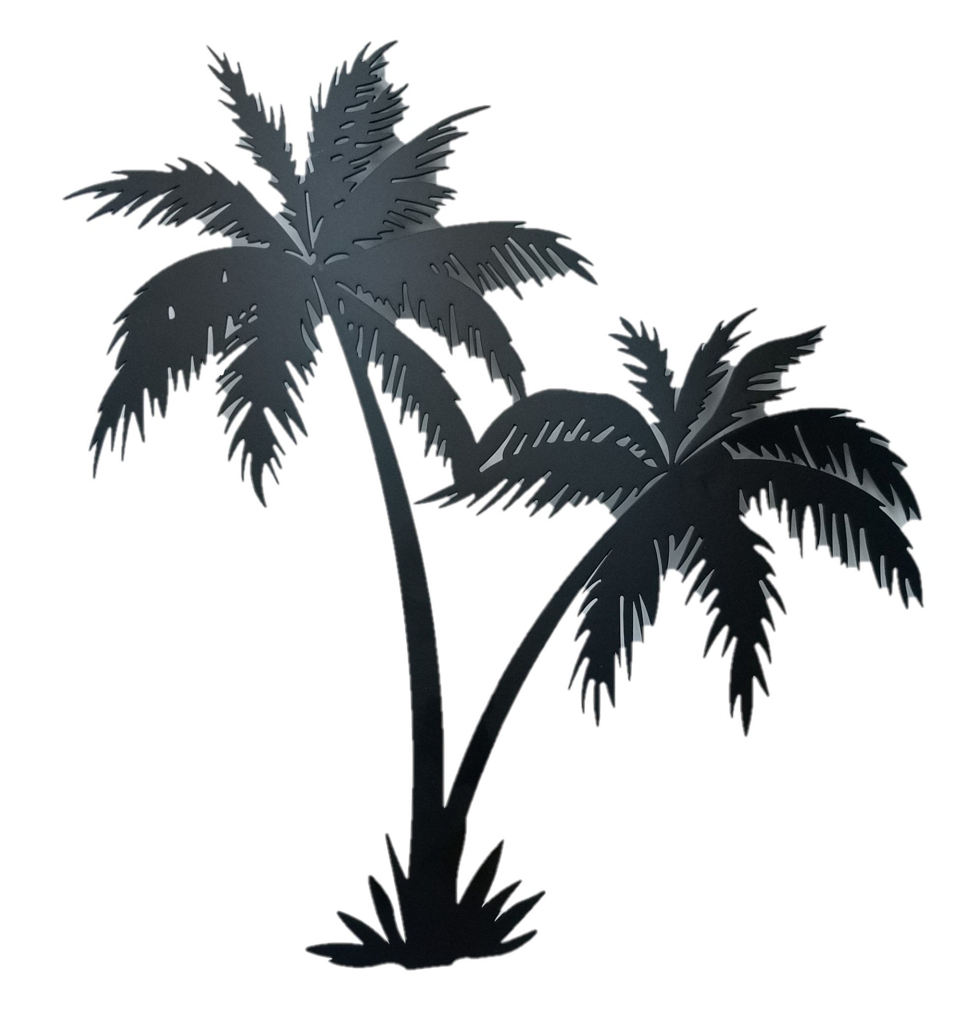Bookishbunny Handmade Palm Tree 16 Wrought Iron Wall Art Home Decor Tropical Beach Decoration Plaque Metal Art, 2mm thick (16 