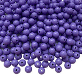 LIMAOLLY Acrylic Round Pastel Beads Candy Color Plastic Spacer Beads for DIY Necklace Bracelet Earring Jewelry Making (Purple, 6