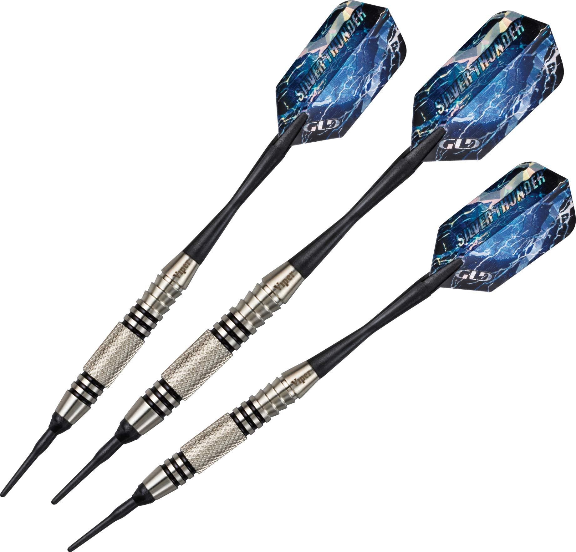 Viper Silver Thunder Soft Tip Darts, 1 Knurled Band, 20 Grams
