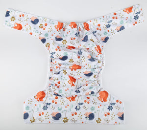 Sigzagor Teen Adult Cloth Diaper Nappy Reusable Washable for Disability (Squirrel Flowers)