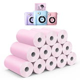 Hikkon 12 Rolls Instant Print Camera for Kids Refill Print Paper - Thermal Print Paper Rolls Photo Print HD Printing for Most Ki