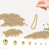 YAUGKH 14K Gold Filled Round Ball Spacer Beads, Smooth Loose Ball Beads for DIY Bracelet Jewelry Making (6mm-240 pcs)
