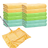 CODOHI 12 Pcs Extra Large Microfiber Cleaning Cloth, 20inch x 30inch Washable Reusable Large Floor Cloth Rags, Microfiber Towels for M