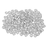 uxcell 200Pcs Round Crimp Beads, 4mm Metal Spacer Loose Beads Metal Clamp Ends Tiny Stoppers Small Bead for Bracelet Jewelry Mak