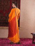 Anni Designer Women'S Cotton Blend Straight Embroidered Kurta With Pant & Dupatta (Kunnu Orange_Xl_Orange_X-Large),Orange,XL,Rayon Blend,Regular,