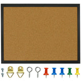Owlkela 14.6 X 11 Inch Cork Board Bulletin Board Wall-Mounted Presentation Message Notice Pin Board Perfect For Office & Home Decor School Cubicle -Like New