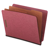 Universal 10315 PB End Tab Folders, 6Section, Letter Size, Brick Red, 10/Box