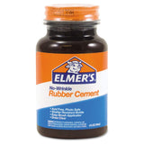 Elmers NoWrinkle Rubber Cement, Clear, Brush Applicator, 4 Ounce