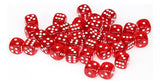 chessex Manufacturing cHX23804 12 mm cube Translucent D6 Dice Red with White Pips - Pack of 36