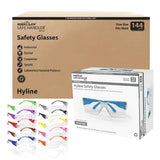 SAFE HANDLER BISON LIFE Hyline Safety Glasses | CLEAR Lens COLOR Temple, ANSI Z87.1, Impact Resistant, Unbreakable Lens, 99% UV 