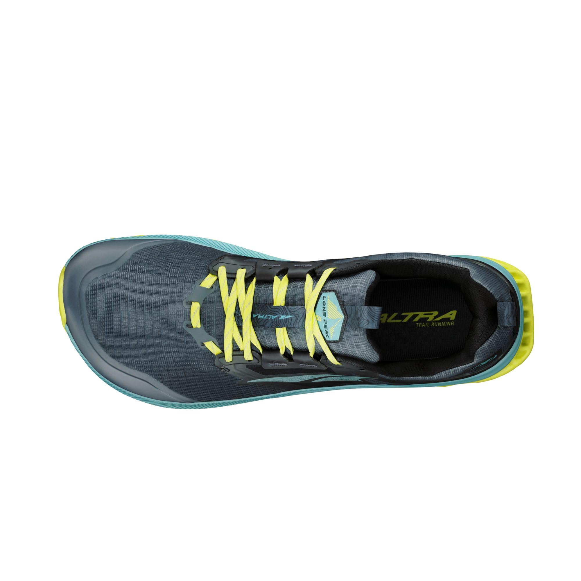 ALTRA Men's Lone Peak 8 Trail Running Shoe, Black/Green, 10.5