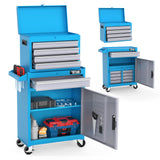 TUFFIOM 5-Drawer Rolling Tool Chest, Tool Storage Cabinet w/Drawers, Lockable Wheels, Detachable Top & Adjustable Shelf, Mechani
