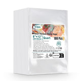 Vacuum Sealer Bags 100 Quart 8 12 Precut Bags for Food Saver, Commercial Grade, BPA Free, Heavy Duty Food Sealing Bags for Stor